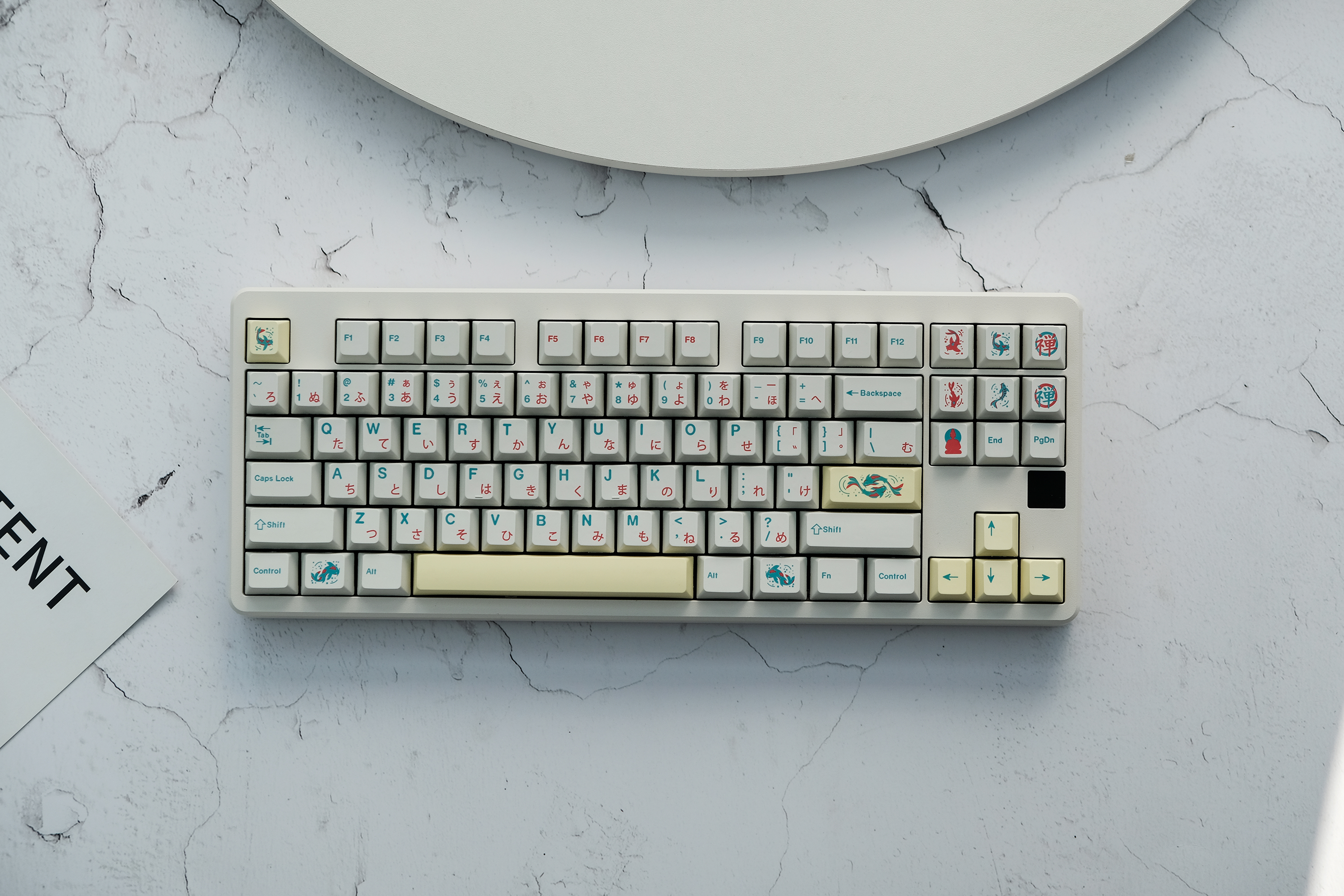 GMK Zen Pond 160 Keys Keycaps PBT Dye Subbed Key Caps Cherry Profile Keycap With ISO Enter 6U 6.25U 7U Spacebar for MX Switch