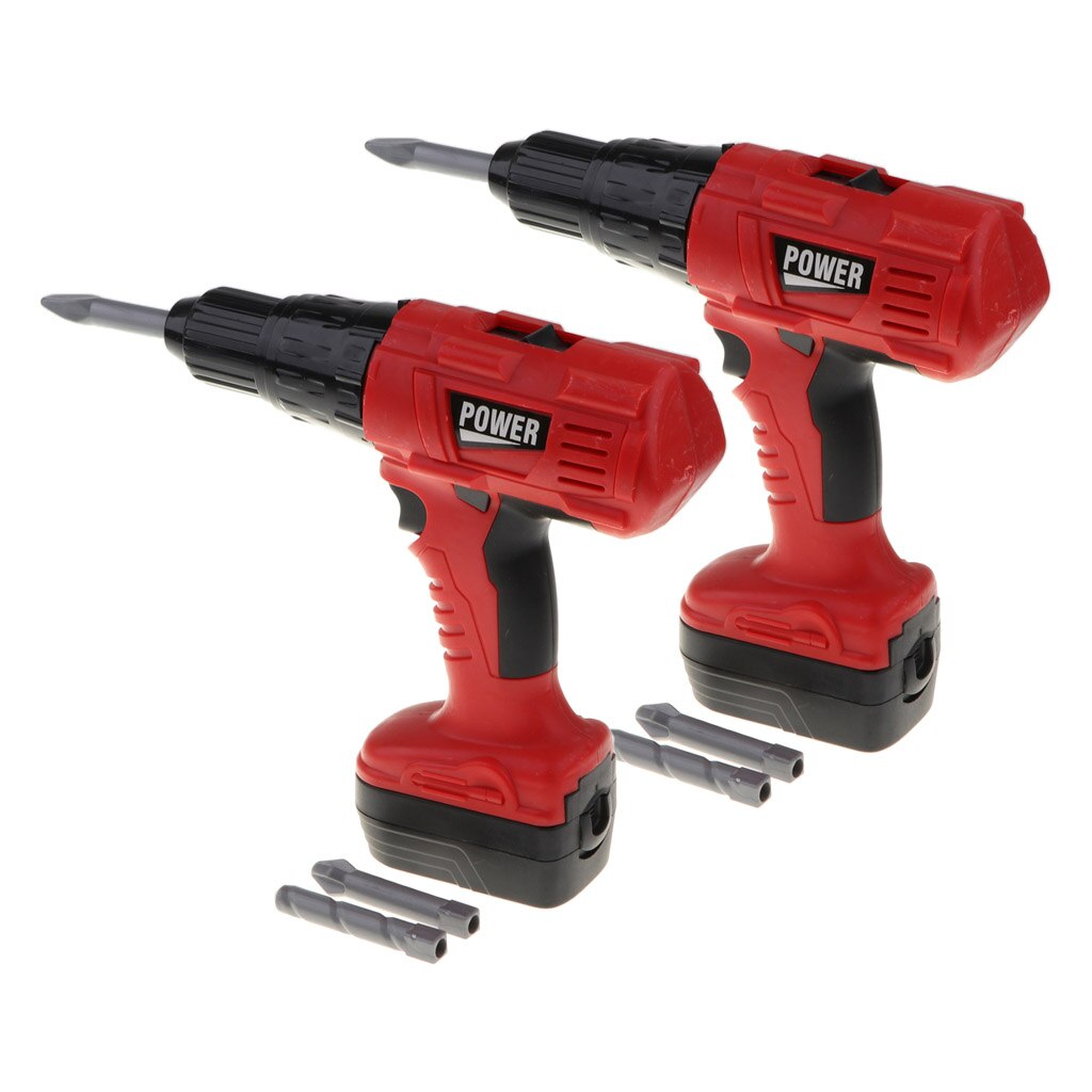 2Pcs Boys Electric DIY Drill Toy Set Toddlers Early Education Drill Boys Construction Toy Tool Set Accessories