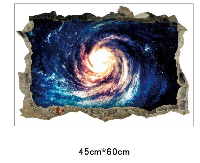 3D Universe Galaxy Wall Stickers For Ceiling Roof window sticker Mural Decoration Personality Waterproof Floor Sticker: 003