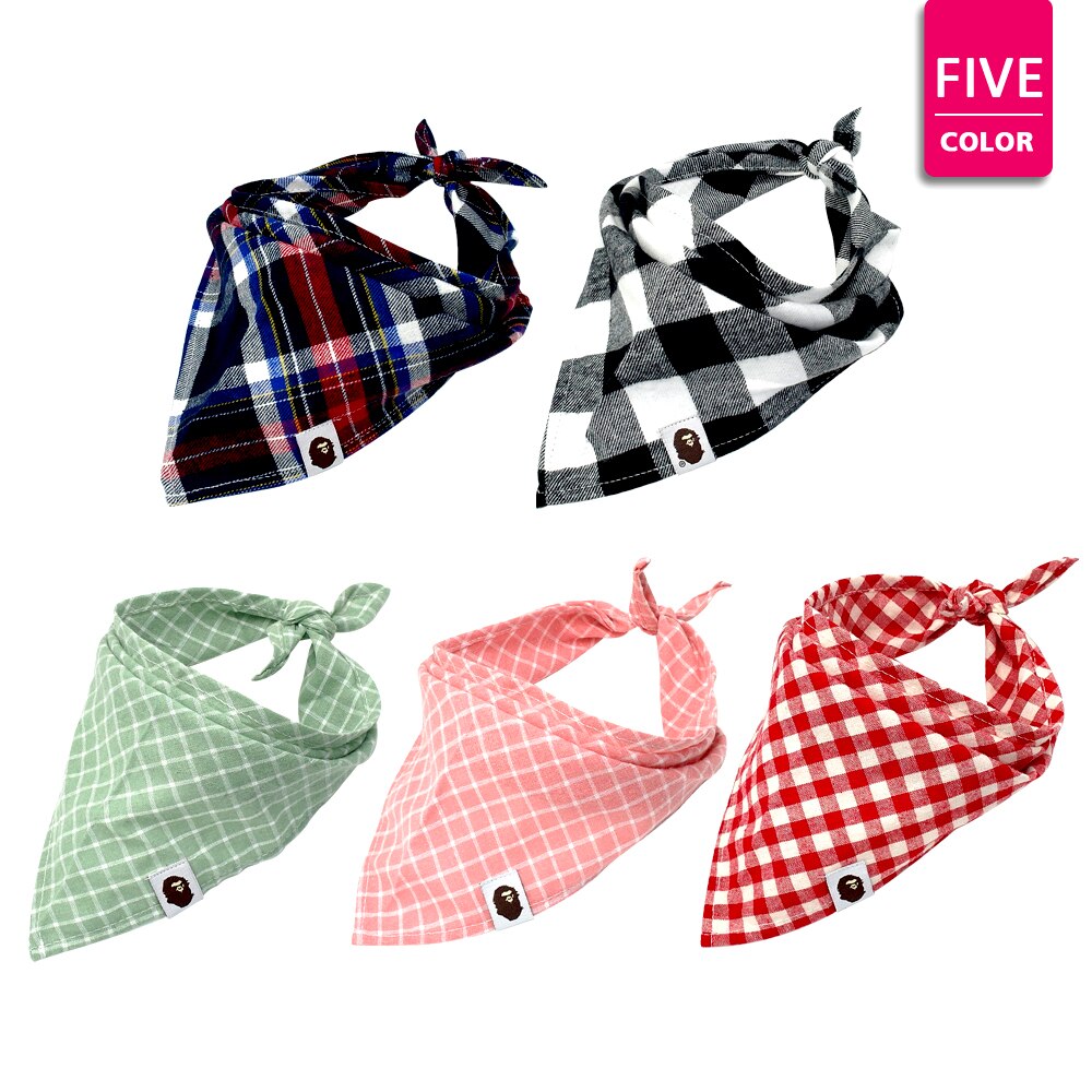 5 uds Bandana perro cuadros bufanda para perro corbatas de moño Collar Gatos Perros accesorios para pequeños mascota mediana grande Chihuahua, Pitbull: Default Title