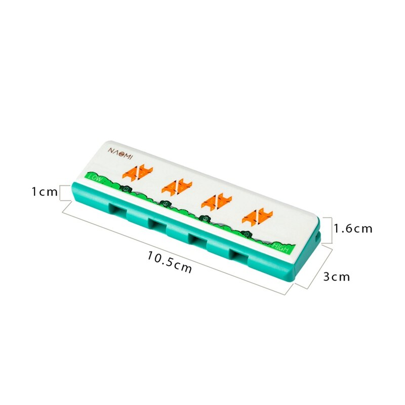 AD-NAOMI Diatonic Harmonica - 4 Holes, C Key, 8 Brass Reeds, Plastic Body