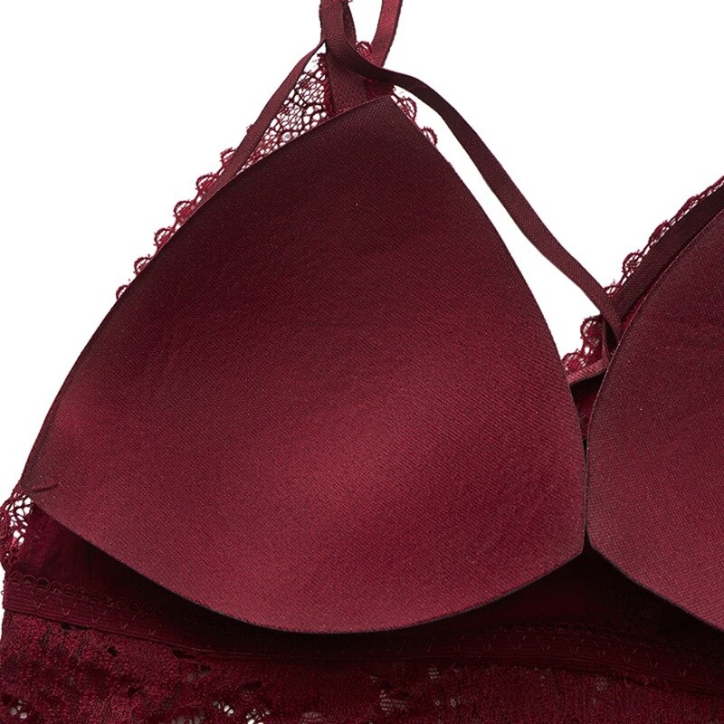 Vrouwen Push Up Draadloze Lace Bra Top Vrouwen Plus Size Bralette Ondergoed Lingerie Volle Cup