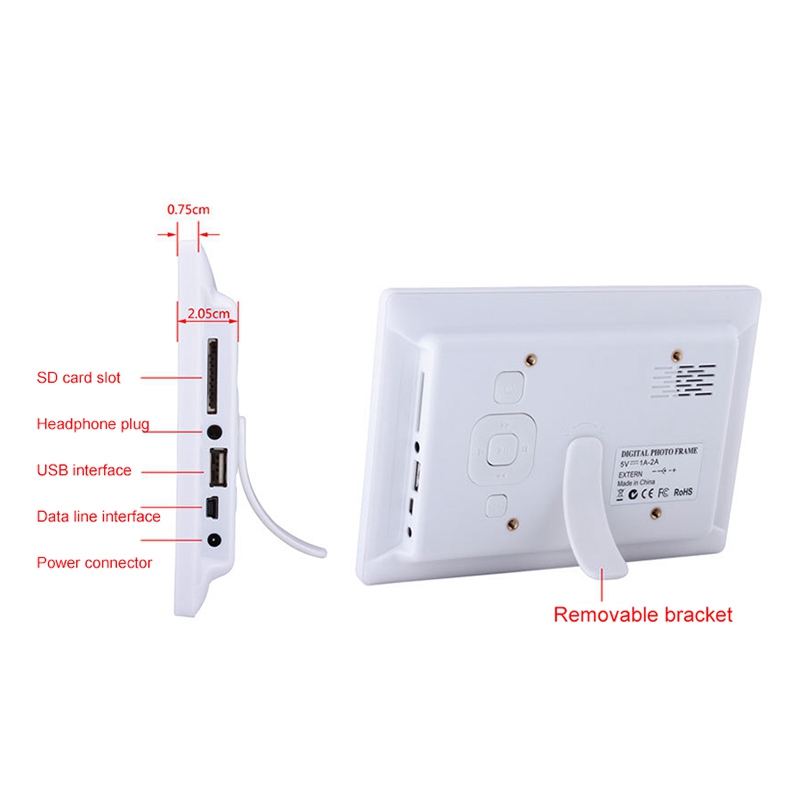 7 Inch Digital Picture Frame 16:9 Electronic Picture Video Player W/Remote For Home Digital Picture Frame