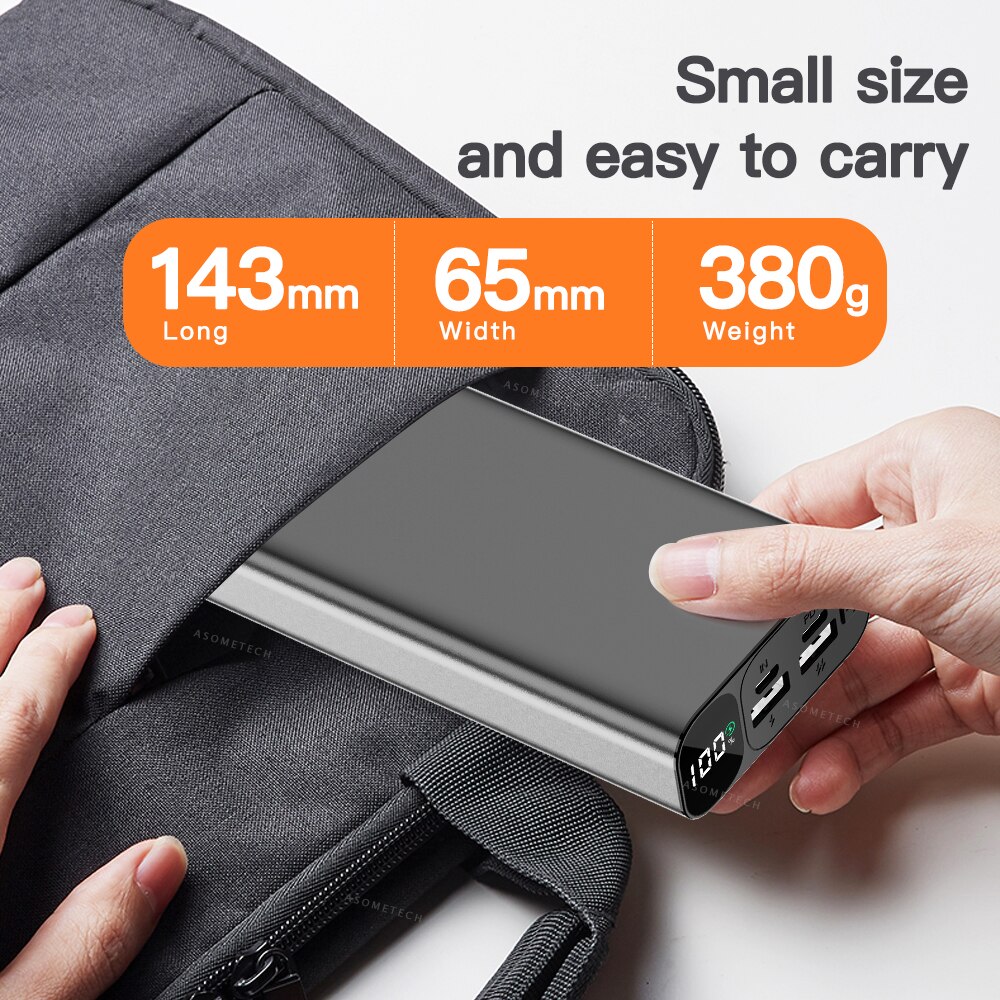 Power Bank 20000mAh PD QC 3.0 carica rapida Poverbank 20000mAh porta USB tipo C Display a LED batteria esterna Powerbank per telefono