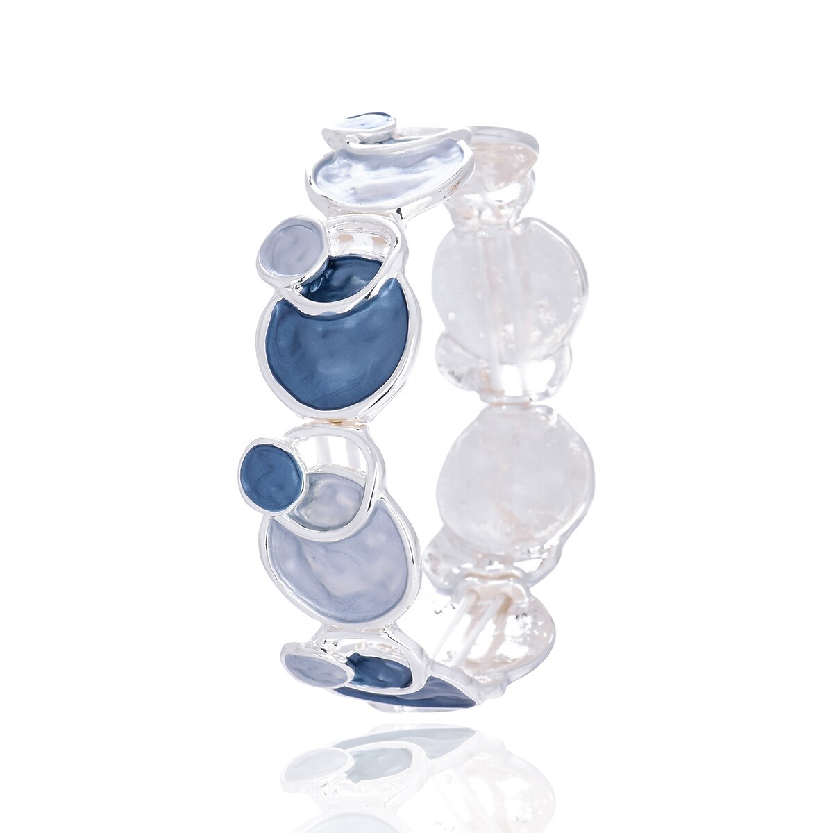 Cring Coco Caldo di colore Argento di Lusso Geometrica Del Braccialetto per Le Donne di Moda Femminile Rotonda di Charme Braccialetto Dei Braccialetti Dei Monili Regali: colore 1