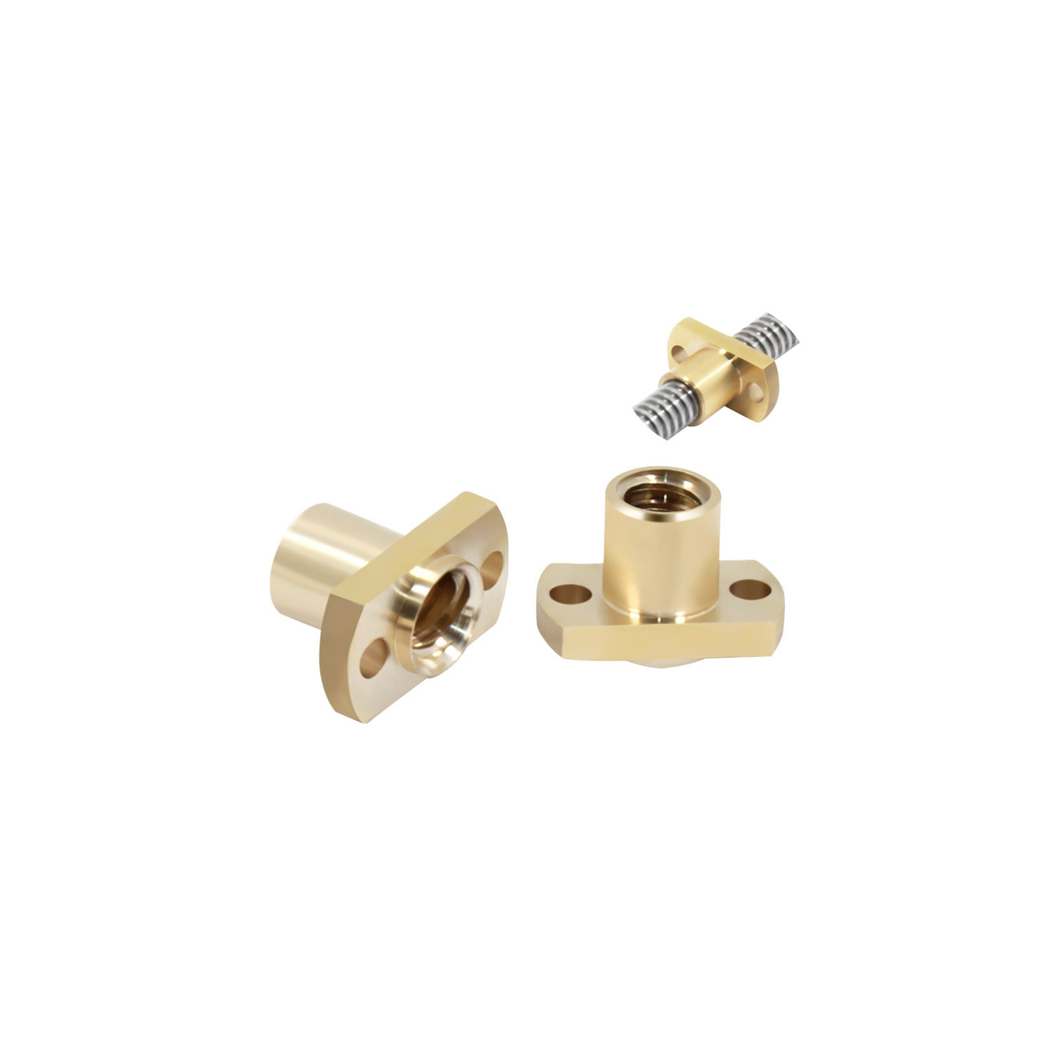 1pc T8 Vite di Piombo dado Flangia dado in Ottone Passo 2mm Piombo 2mm/8mm Motore Trapezoidale Vite Dadi Vite di Piombo per parti della stampante 3D CNC