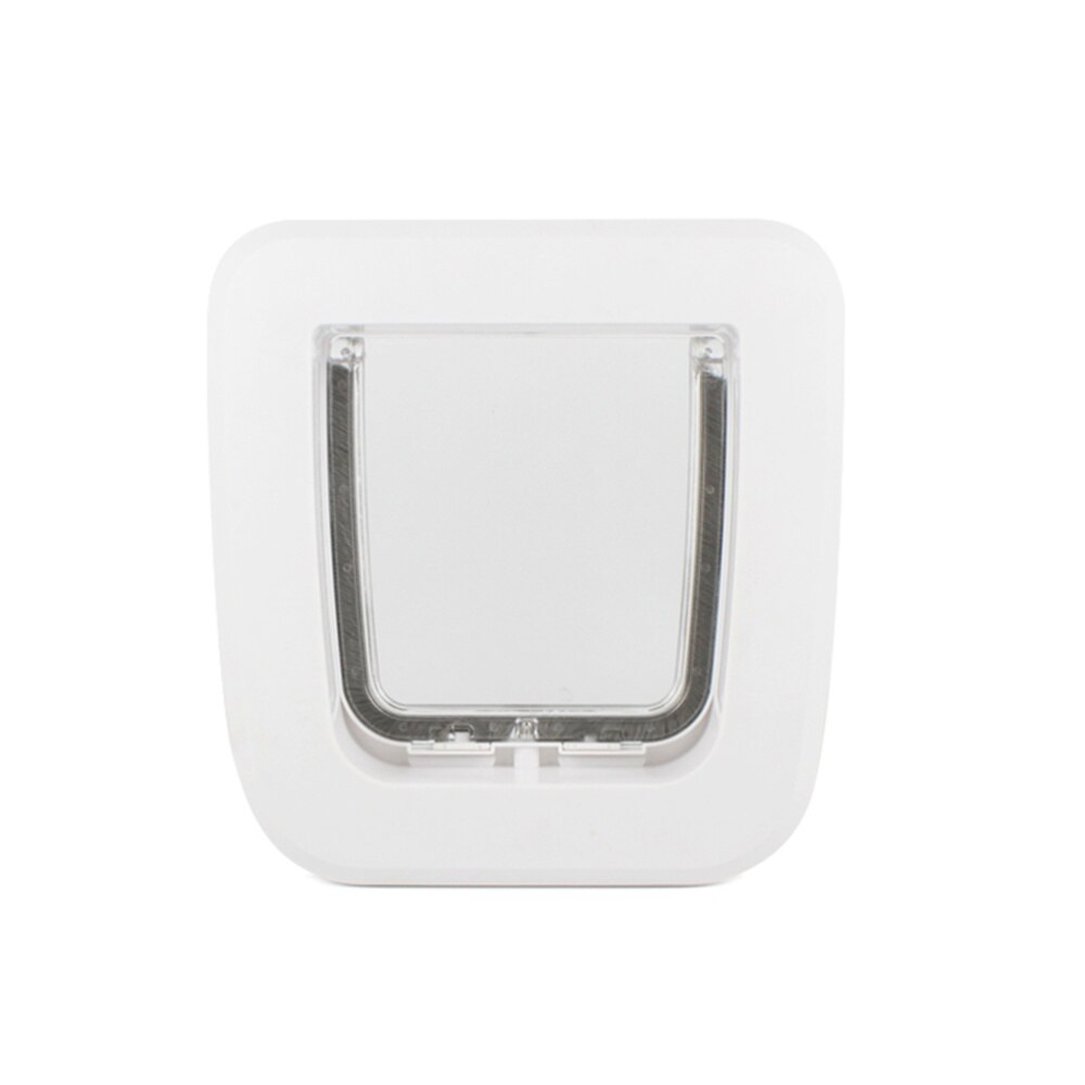 Zwierzęta wejściowe drzwi wyjściowe kot zabezpieczone drzwi otwór artykuły dla zwierząt ABS samozamykające się drzwi (biały): Default Title