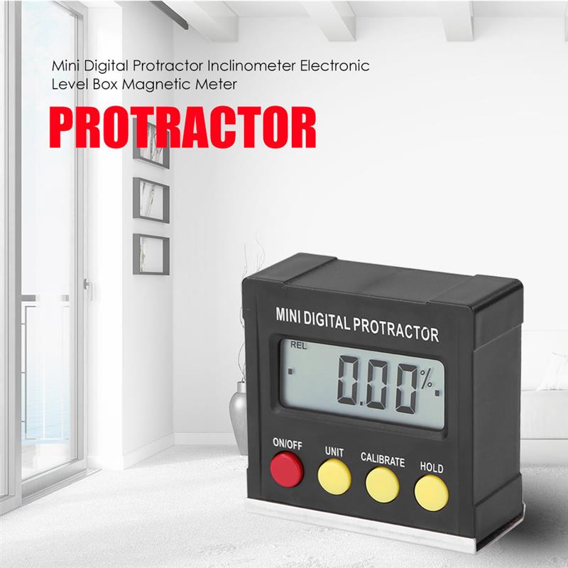 Bside 360 Graden Mini Digitale Gradenboog Inclinometer Elektronische Niveau Doos Magnetische Base Meetinstrumenten