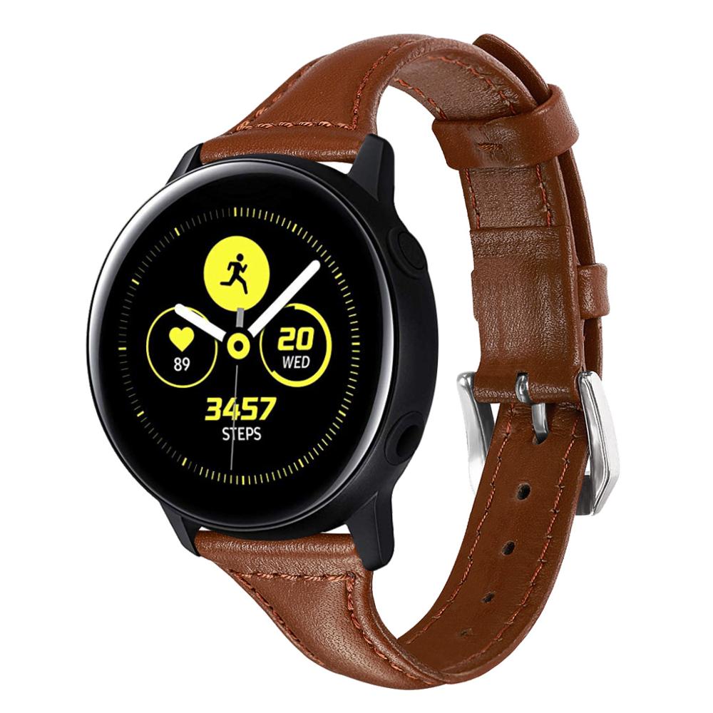 Bandjes voor samsung galaxy watch active, leren bandjes voor galaxy watch 20mm , leren bandjes voor galaxy watch 42mm , roségoud