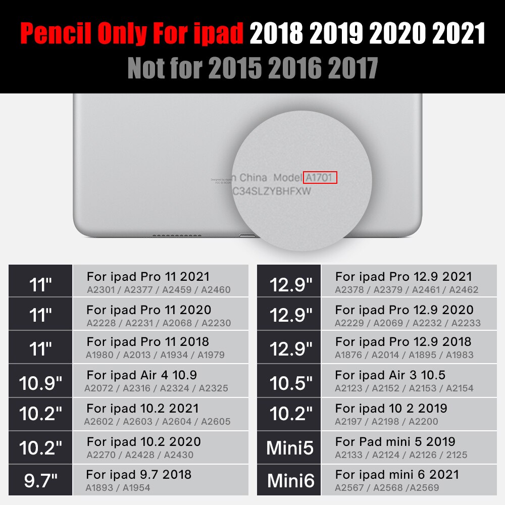 iPad Pencil For Drawing Stylus iPad Pro 11 12.9 Capacitive Touch Screen Pen For Air 4 10.9 10.5 10.2 Apple Pencil
