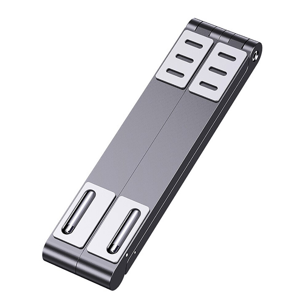 Aluminum Laptop Stand Ergonomic Laptop Tray Adjustable Cooling Laptop Stand Base Lifter For Notebook Computer Tablet Ventilation: Blue