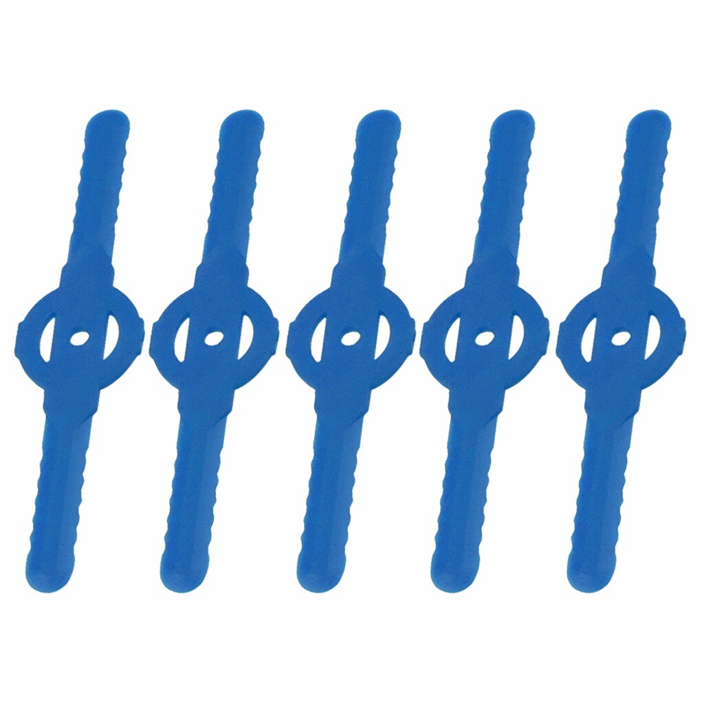5 uds. Cortacésped de plástico resistente al desgaste, cuchilla de cabeza de cortacésped adecuada para jardinería, accesorio de herramienta de césped: Azul