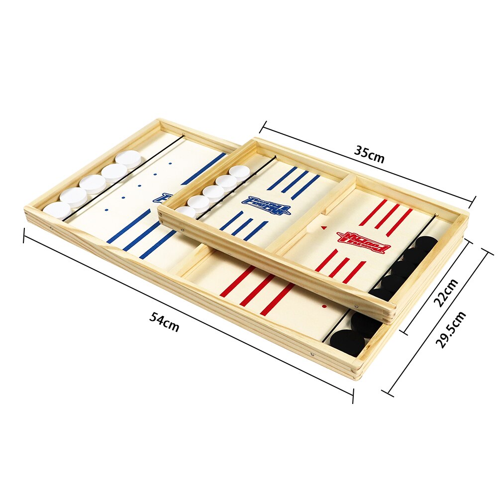 Fast Sling Puck Game Wooden Sling Hockey Board Game for Adults and Kids