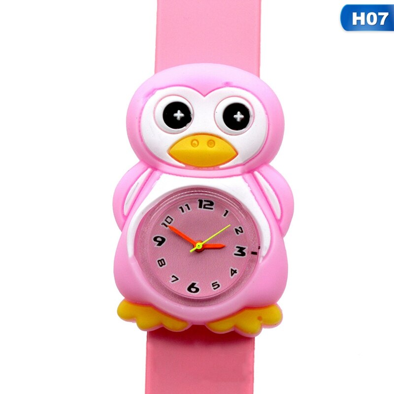 Cute Animal Children Kid Watches Cartoon Electronic Watch Lovely Silicone Strap Watches Clock Wristband Digital Wristwatch Alarm: H07