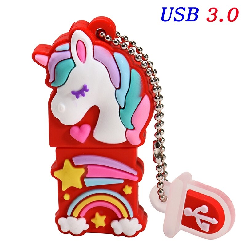 JASTER Cartoon nowy jednorożec Pen Drive 16GB 8GB 64GB 32GB 128GB pamięć usb Pendrive Pendrive u dysk moda prezent: 64GB / C