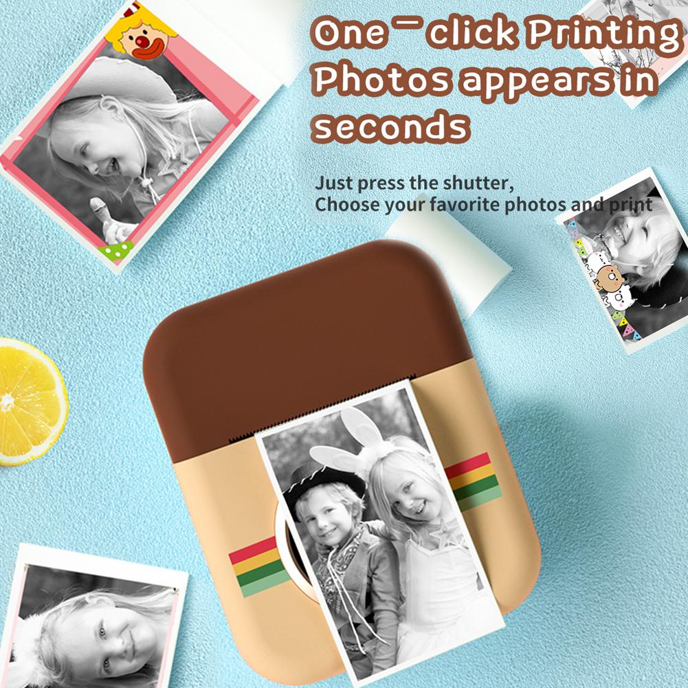 1080P 32GB Children Instant Camera Grayscale Printing Camera Kids Boys Girls 2.4 inch Screen Camera Toy For Birthday