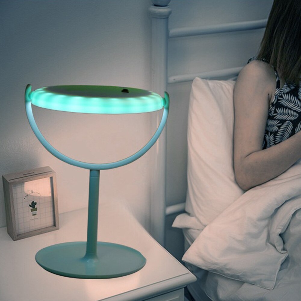 360 Degrees Rotation Makeup Mirror 22 LED Lights Touch Screen Dimmable Table Mirror USB Power Supply