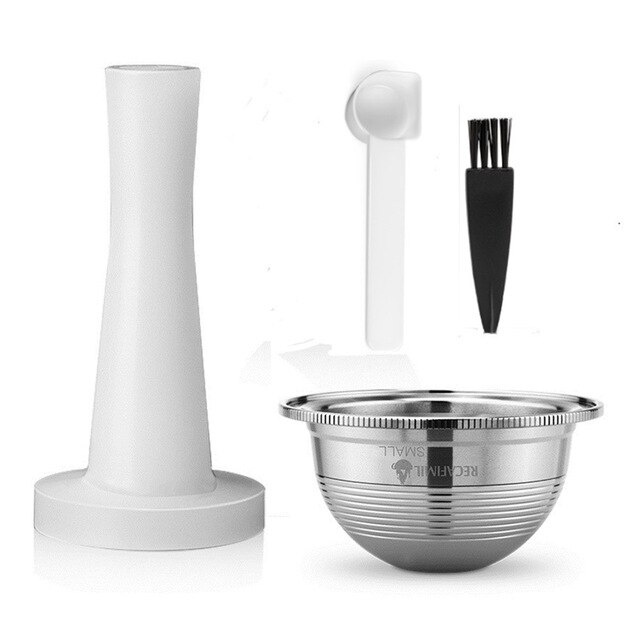 Refillable Coffee Pods Capsules 70ml Dosing Ring Tamper Stainless steel: Set 3