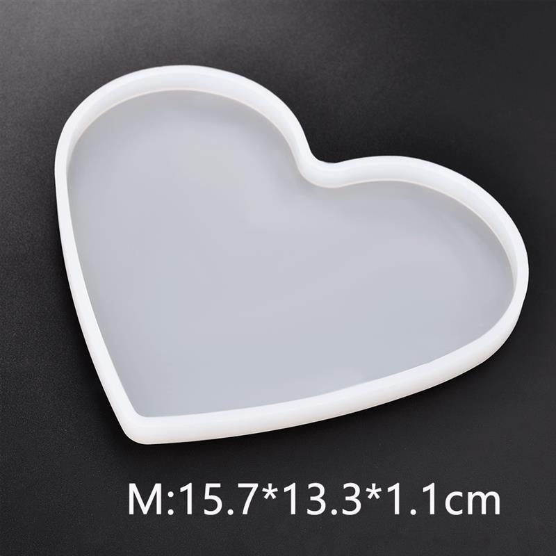 Sottobicchiere del Silicone Stampi Gioielli In Resina UV Epossidica Premuto Fiore Irregolare di Figura Copertura Stampi Per Strumenti di Creazione di Gioielli FAI DA TE: Heart M