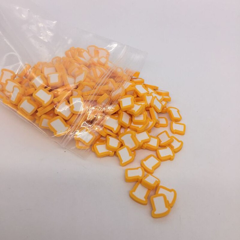 Simulation de tranches de pain grillé en polymère, 100 pièces, saupoudrages d&#39;argile chaude pour artisanat Scrapbooking décoration de téléphone, fabrication artisanale 10mm
