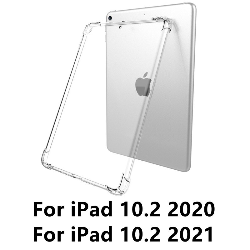 Przezroczysty pokrowiec na iPad 9.7 2017 2018 Air 2 Air 1 TPU silikonowy, odporny na wstrząsy pokrowiec na iPad 10.2 2019 Air 10.5 Pro 11 Mini 3/4/5: 10.2 2020