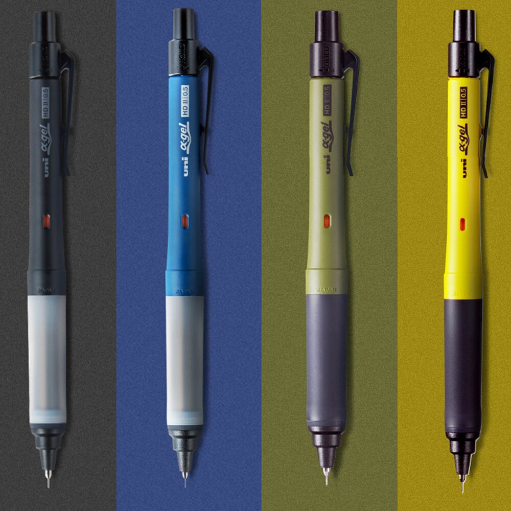crayon mécanique UNI limité M5-1009GG, interrupteur à gaine en caoutchouc souple, double moule de Rotation du plomb 0.5mm/0.3mm