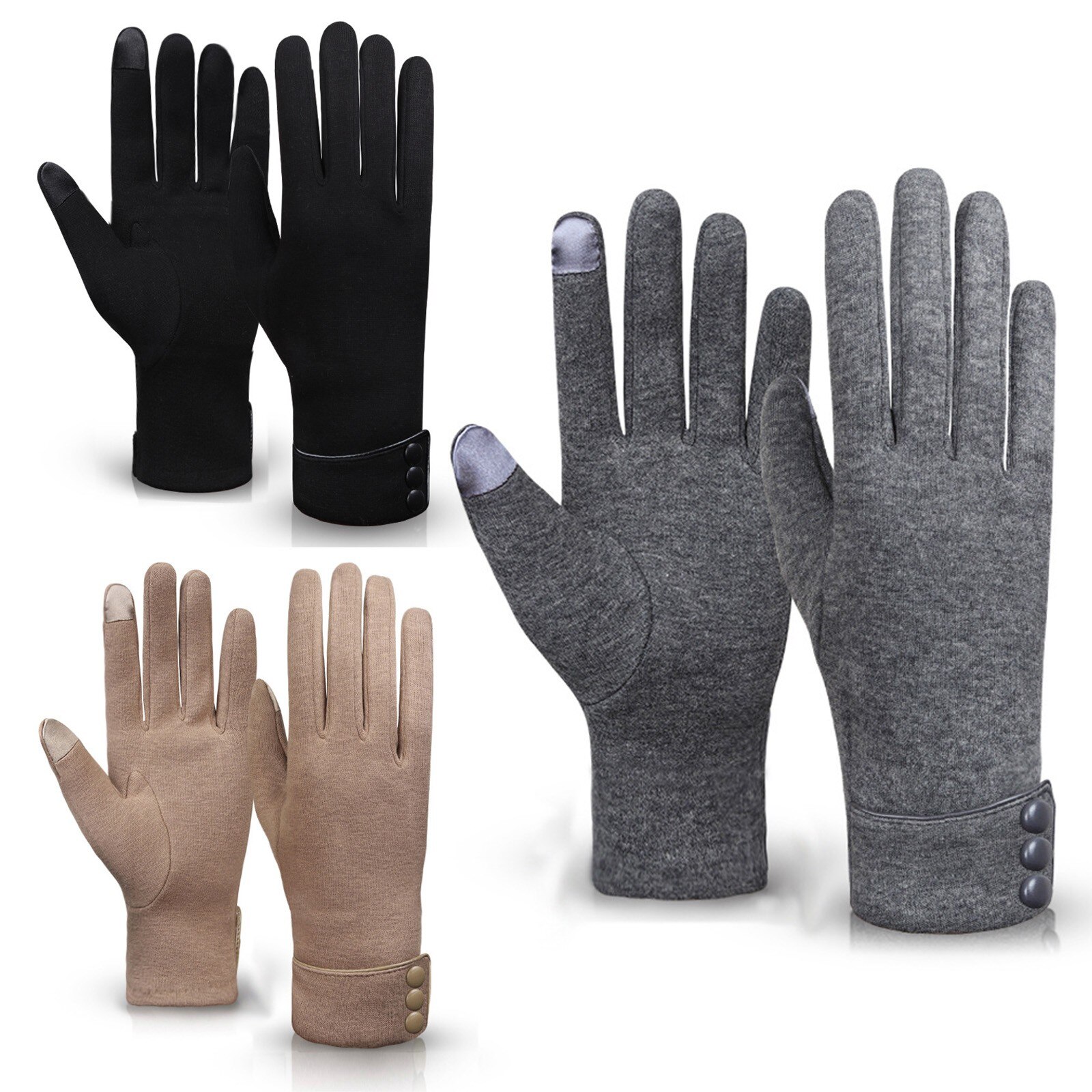 Meisjes Winter Handschoenen Warm Touchscreen Handschoenen Winddicht Handschoenen Van 3 Pairs Baby Stuff Accessoires Перчатки Новый Год