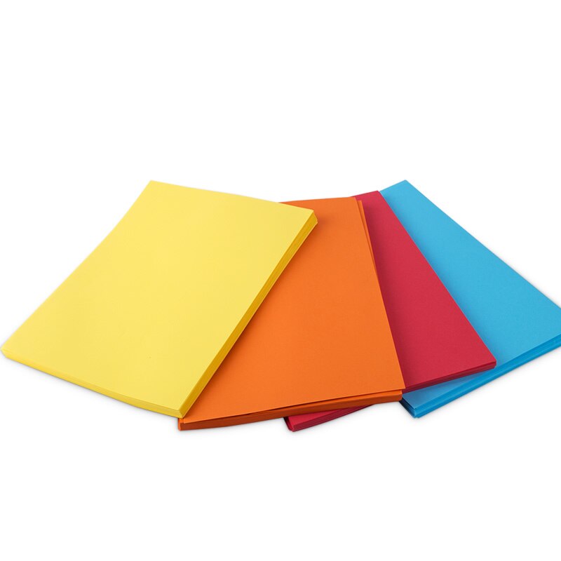 Deli farvet kopipapir  a4 80g 100 ark kopipapir børn håndlavet origami papir dobbeltsidet farvet papir skolekontorforsyning