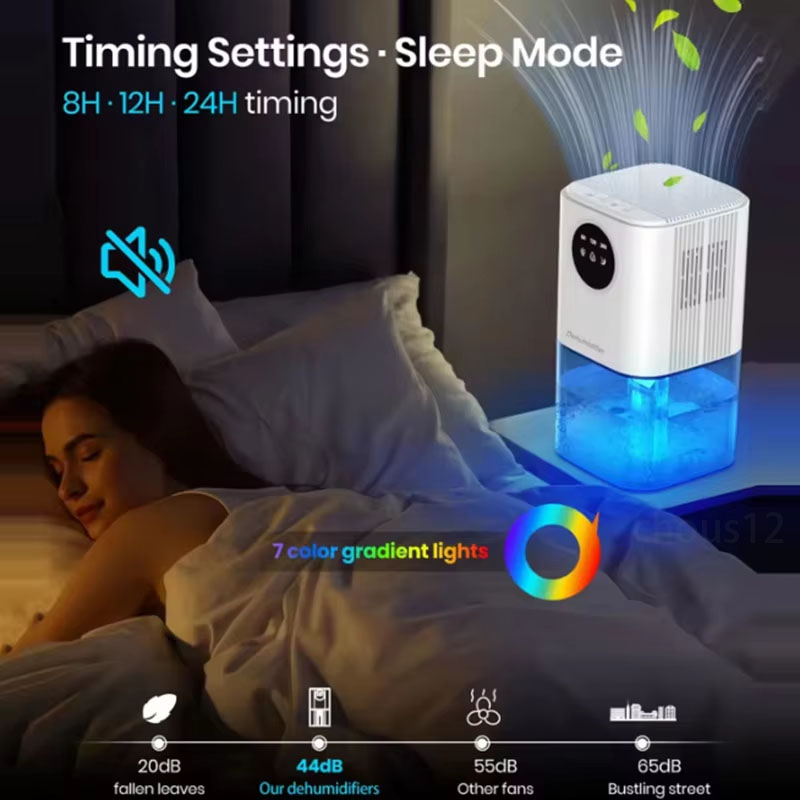 Kleiner Luftentfeuchter-Trockner für Zuhause, tragbar, leise, Luftfeuchtigkeitsabsorber, schnell, um Geruch zu verhindern, Schimmelantrieb, Feuchtigkeit, nasses Schlafzimmer, Wohnzimmer