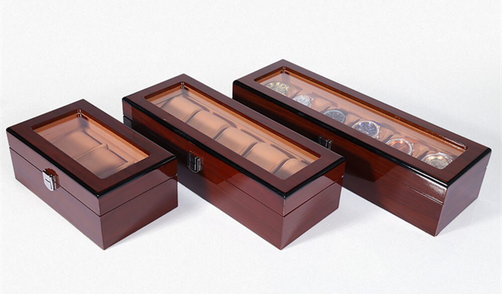 Wood Watch Storage Boxes Case Luxury Wooden Mechanical Watch Display Cases Jewelry Women Box For Watches