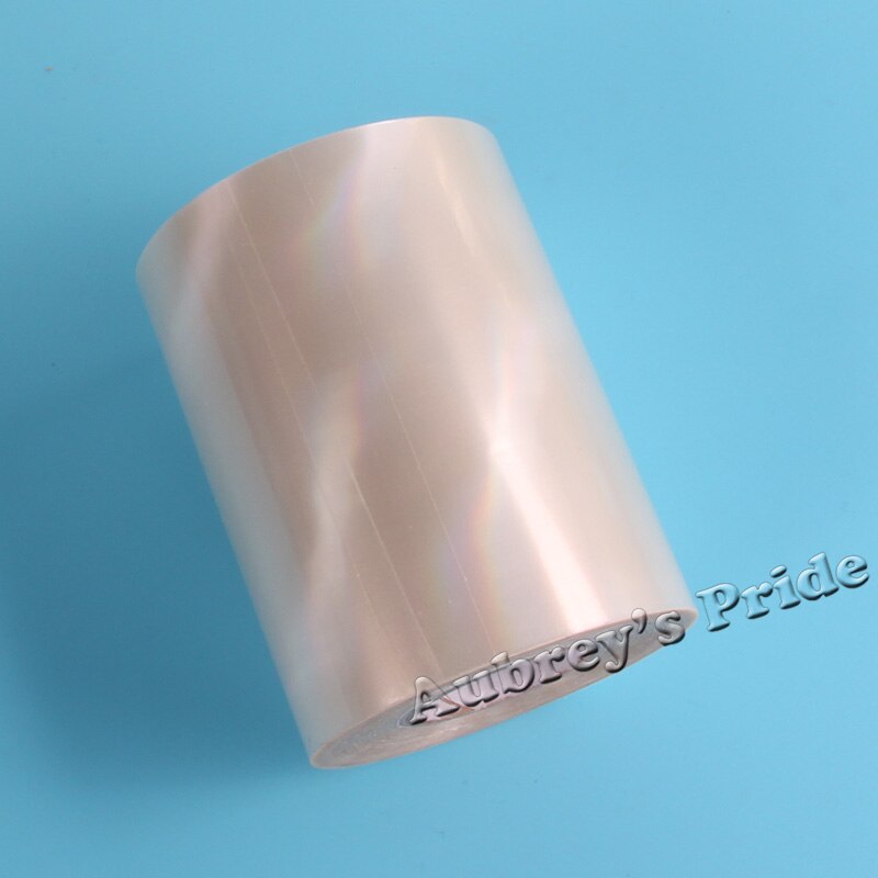 1 Roll 80Mm X 120M Transparante Holografische Clear Translucent Warmdrukfolie Heat Transfer Servet Vergulden Pvc Card emboss: Oblique Rainbow 8CM