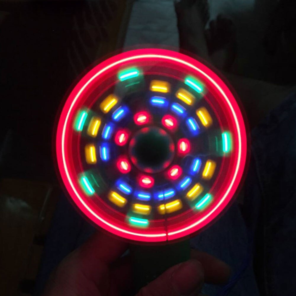 Mini Fan Luminous Toy Colorful Lights Practical Light Windmill Small Fans Child Plaything Color Random Novelty