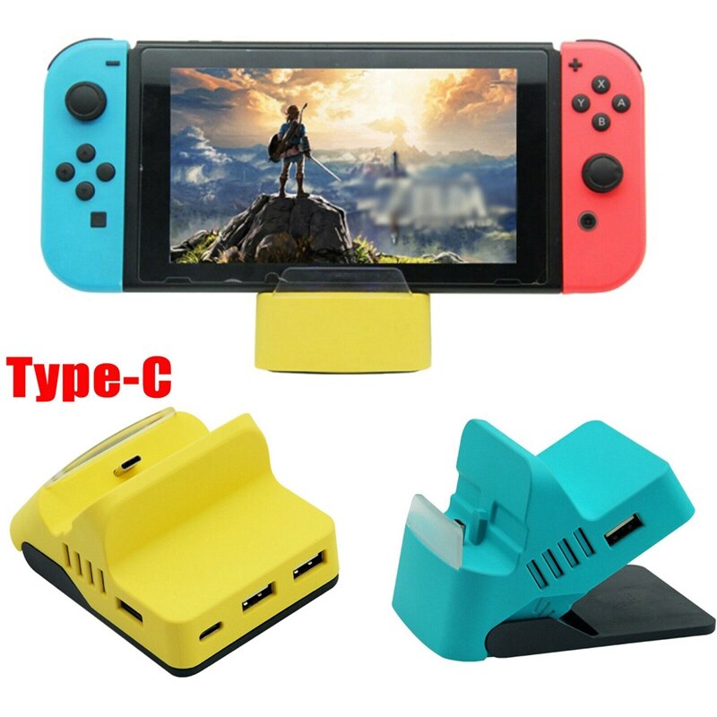 4 USB Ports Charging Dock Station Base with USB HUB for Nintend Switch / Switch Lite Console