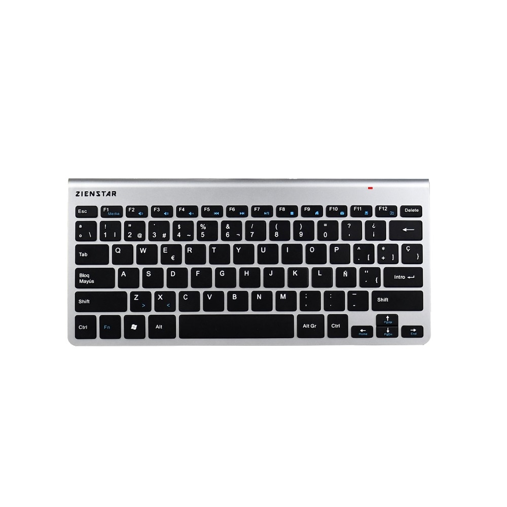 Zienstar-Teclado inalámbrico ultradelgado, 2,4G, idioma español, para Macbook, PC, ordenador portátil, Smart TV con receptor USB