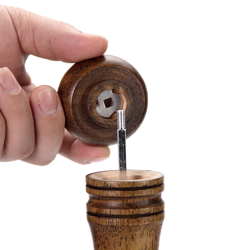 Salz und Pfeffer Mühle, Holz Pfeffer Schüttler mit Stark Einstellbare Keramik Grinder mit ersatz Keramik Rotor-küche zubehör