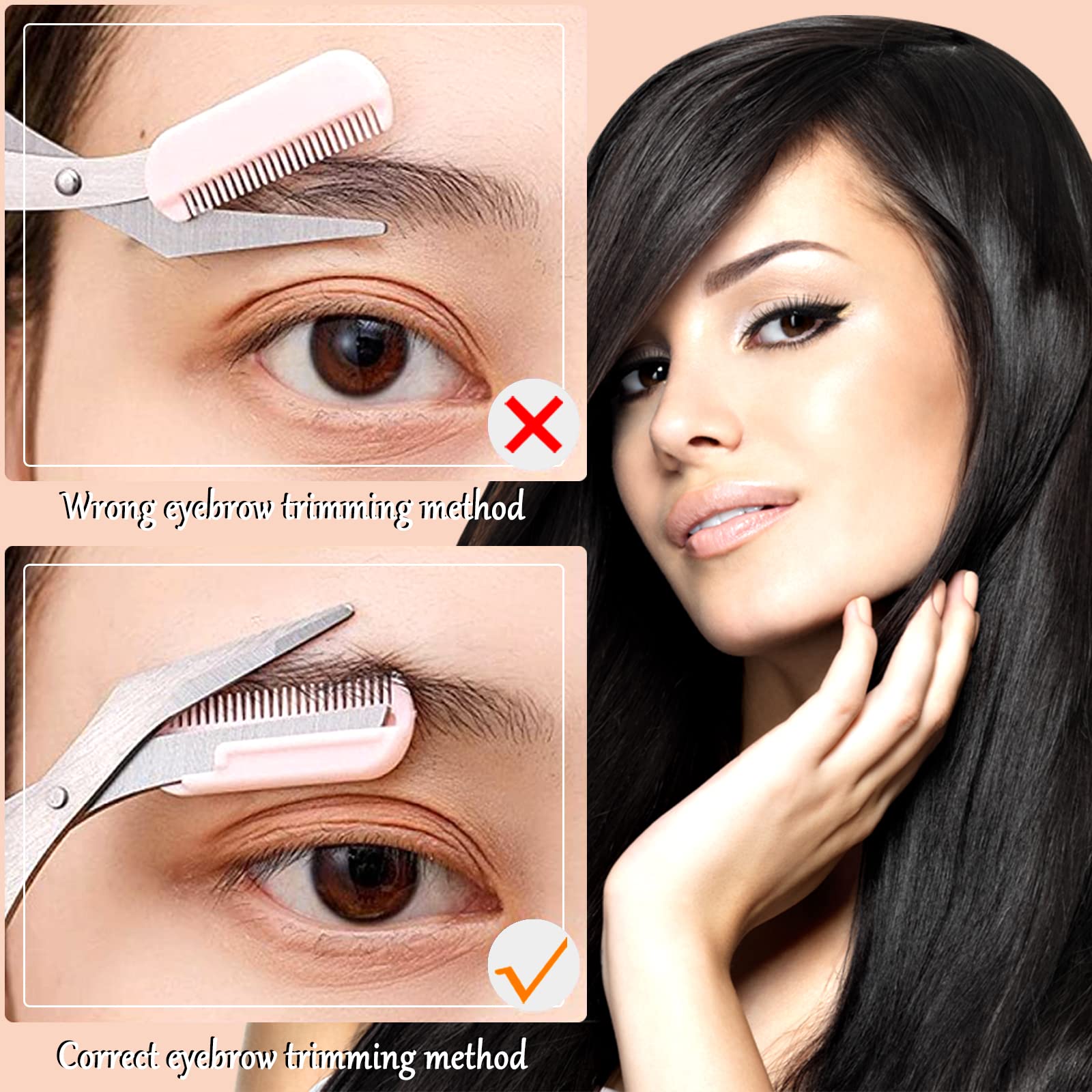 Wenkbrauw Trimmen Mes Wenkbrauw Gezicht Scheermes Voor Vrouwen Professionele Wenkbrauw Schaar Met Kam Brow Trimmer Schraper Accesso