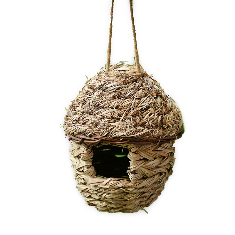 Cage ronde en bois pour oiseaux, nid pour Pajaro, perroquet, caille, élevage d&#39;oiseaux, maisons de voyage en plein air