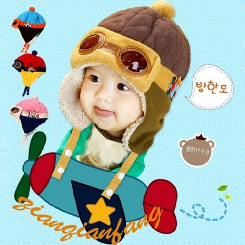 Nuovi Cappelli di Moda bambino Pilota Aviatore Cappello Paraorecchie Berretti Bambini Autunno Inverno Caldo Paraorecchie di Protezione per Le Orecchie cap bambino Accessori