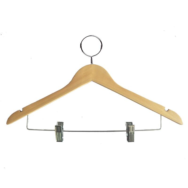 Hotel Anti-theft High-grade Solid Wood Coat Hanger Male And Female Children&#39;s Wear Non-slip Wooden Clothes Hanger Hanging: 3