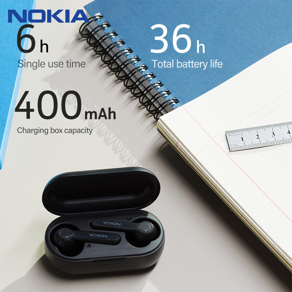 Nokia BH-205 TWS Bluetooth Headphones Wireless Earphone Touch Control Dynamic Earbuds AI Control Gaming Stereo Headset With Mic