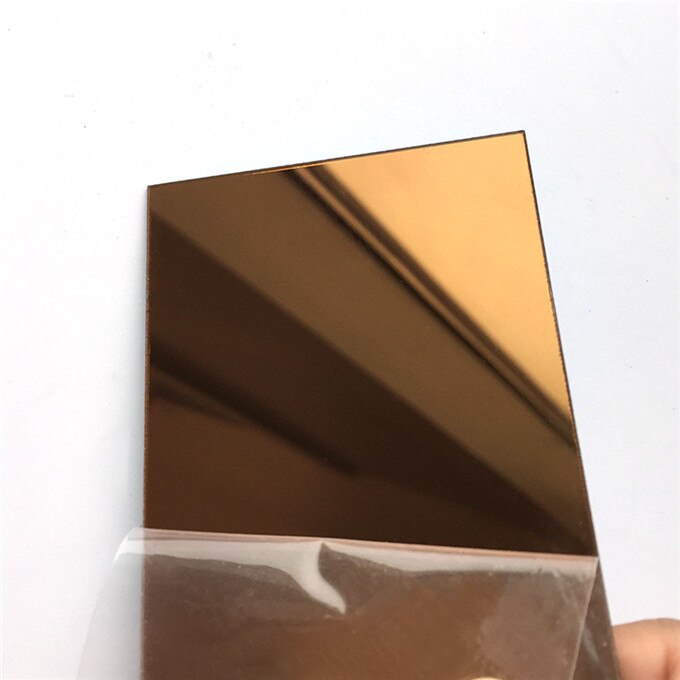 13Pc/Set Rhombus Mirror Wall Sticker For Living Room Bedroom TV Background Wall Mirror Decoration Decal DIY Home Decor Wallpaper: Brown