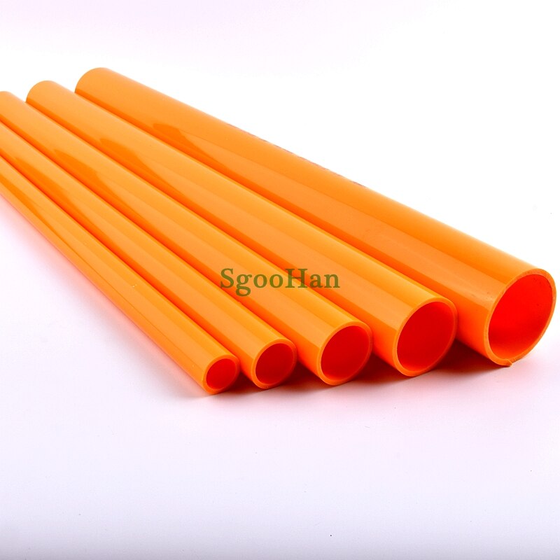 2 stücke Orange OD 20 ~ 50mm PVC Rohr Aquarium Aquarium Rohr Garten Bewässerung Bewässerung Hydrokultur Pflanzen Rahmen rohr 49 ~ 50cm Lange