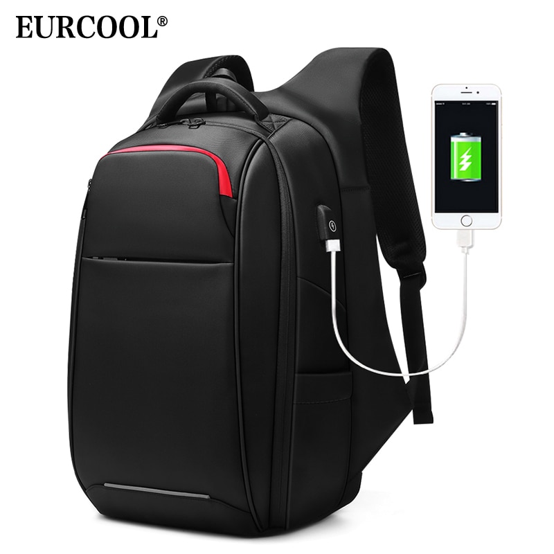 Eurcool 15.6 Inch Laptop Rugzak Anti-Diefstal Voor Tiener Mannelijke Mochila Multifunctionele Usb-poort Opladen Reizen Rugzakken Mannen N0011