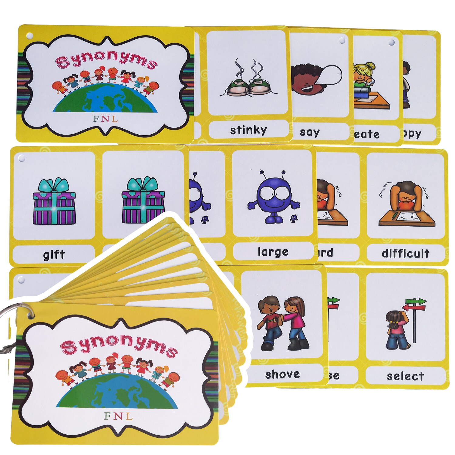 120 Groepen/Set Synoniemen Antoniemen Engels Woord Leren Kaart Flashcards Puzzels Voor Kinderen Kinderen Juguetes Educativos Speelgoed