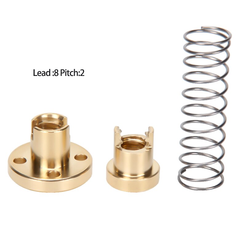 3D Printer POM T8 Anti Backlash Nuts For Lead 2/4/8 mm Threaded Rod Eliminate the gap Spring Loaded DIY CNC Accessories: 20 nuts / Lead 8 Pitch 2