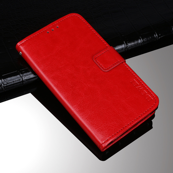 Voor OPPO Realme C2 Case Wallet Flip Zakelijke Lederen Fundas Telefoon Case voor Realme C2 RMX1941 Cover Coque Accessoires: Rood