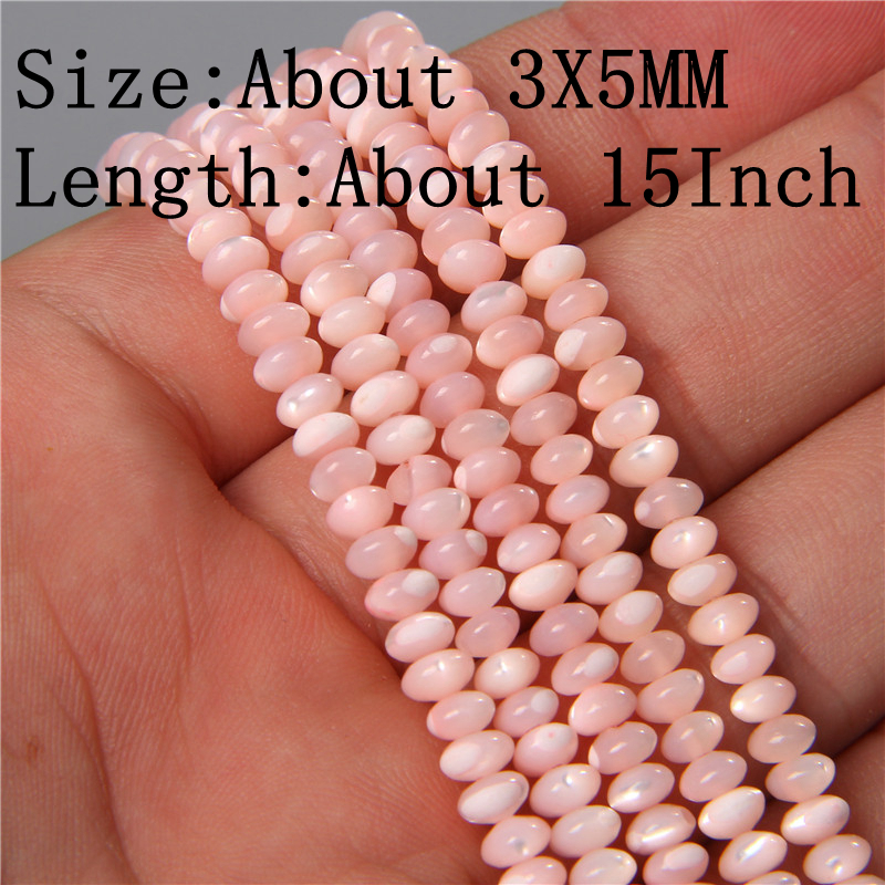 Natuursteen Schelp Kralen Charme Roze Losjes Spacer Kralen Geverfd Parelmoer Schelp Kraal voor DIY Armbanden Oorbellen Kettingen