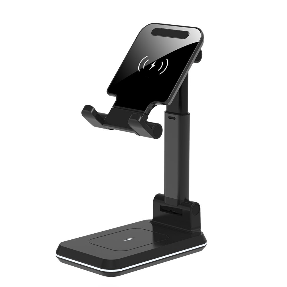 Qi Wireless Charger Stand Adjustable Cell Phone Charging Holder 10W Fast for iPhone 11 XS XR X 8 Airpods Pro Samsung S20 S10 S9: 2 in 1 Charging