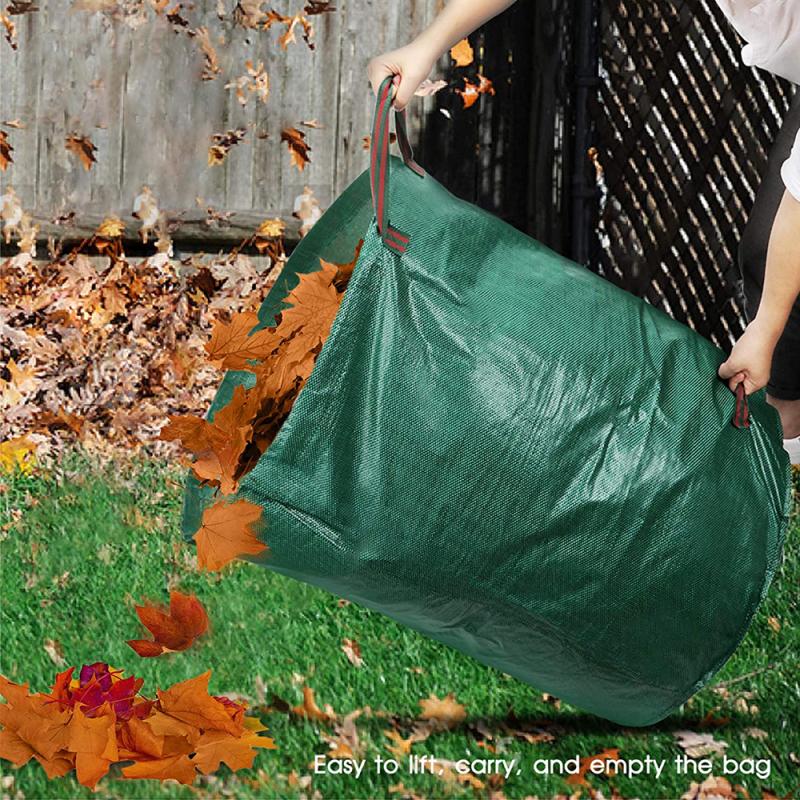 Large Capacity Heavy Duty Garden Waste Bag Garden Rubble Waste Woven Rubbish Bags Space Saving Multifunction Yard Waste Bins HWC