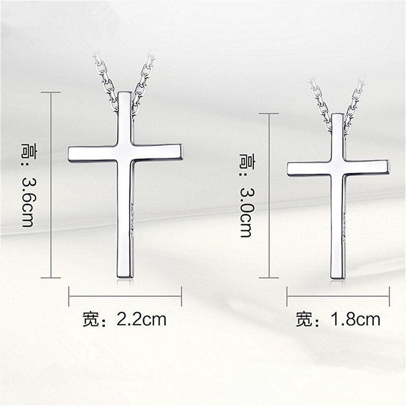 Trendy 925 Sterling Zilveren Ketting Voor Mannen Sieraden Vrouwelijke Classic Cross Hanger Kettingen Mannelijke Choker Bijou Lady Kettingen